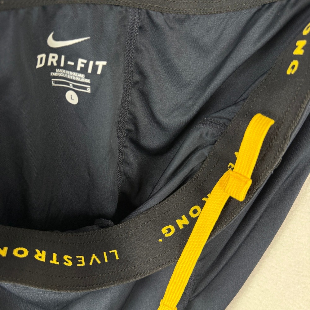 Livestrong Nike Shorts Mens Large Blue Dri-Fit Drawstring Lance Armstrong - Picture 4 of 12